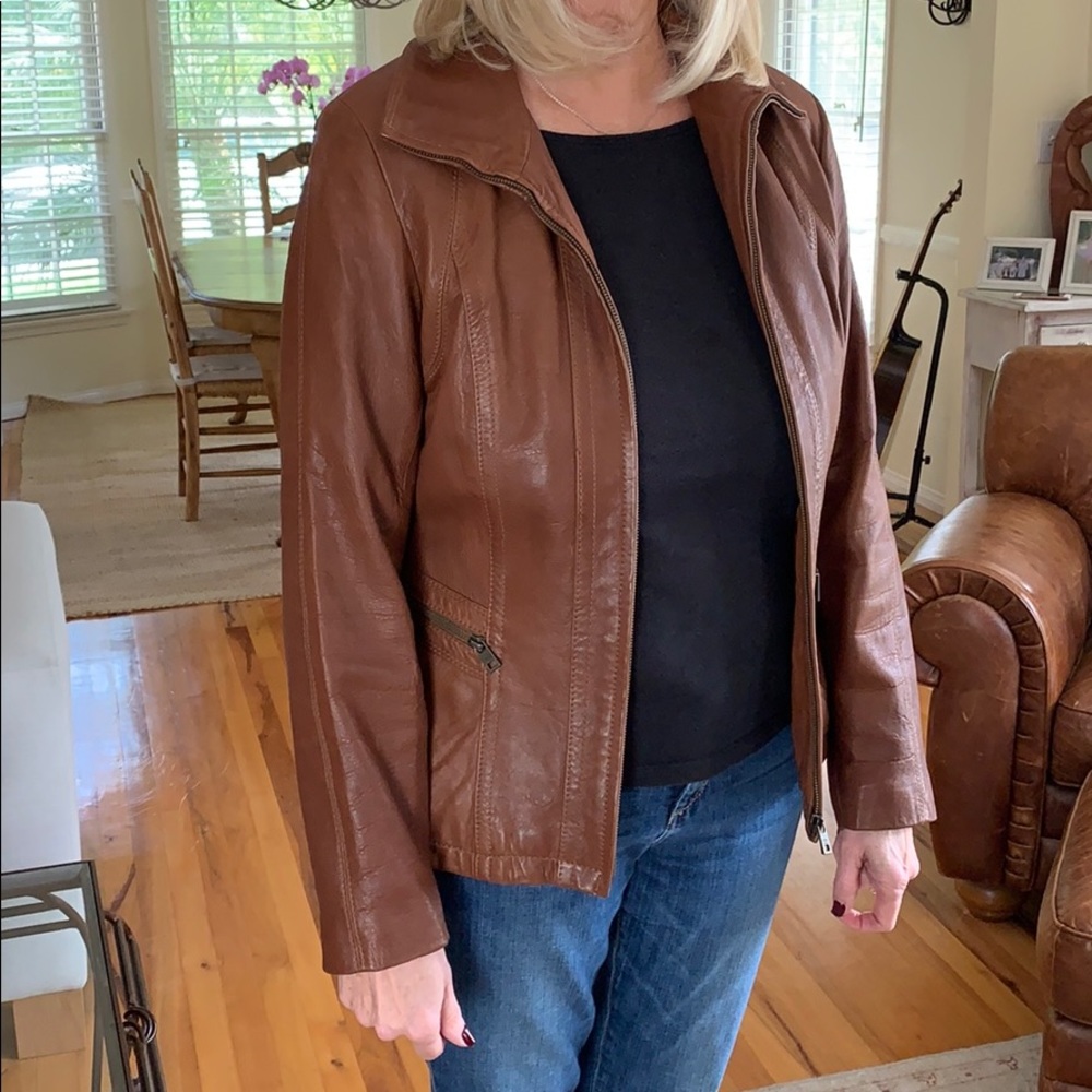 Marc New York Brown Leather Jacket